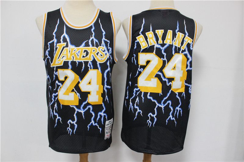 Men Los Angeles Lakers #24 Bryant Black Retro flash Limited Edition NBA Jerseys